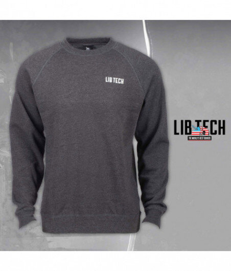 LIB LOGO CREW CHARCOAL